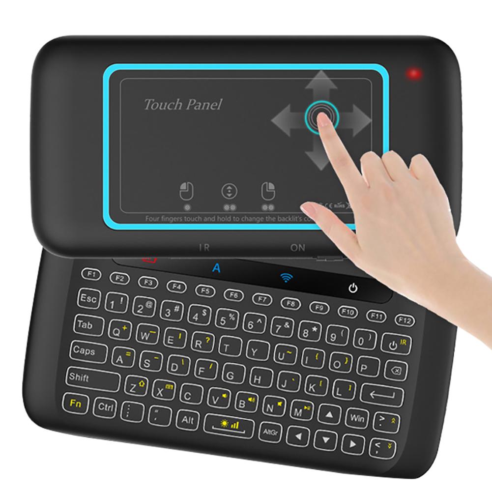 H20 Universal Mini Backlit Wireless Keyboard with Touchpad & Air Mouse – 2.4G Remote Controller