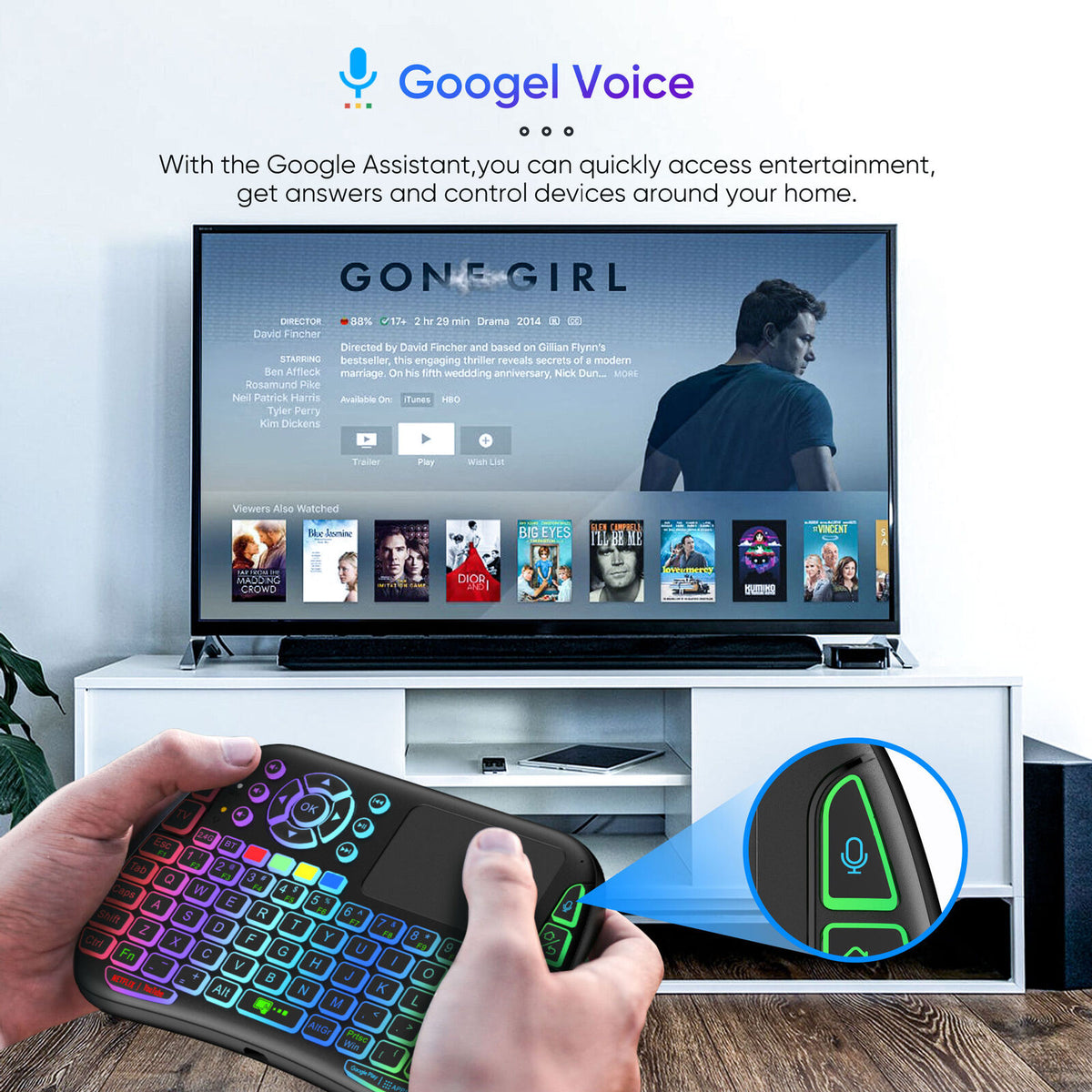 M9 Bluetooth Mini Wireless Keyboard 7 Backlit 2.4G Air Mouse Remote with Touchpad
