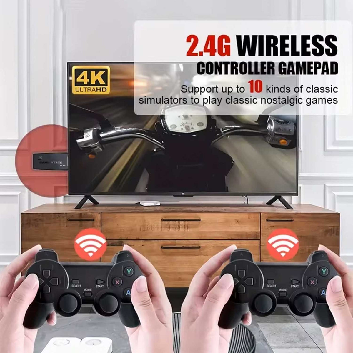 M8 4K Retro Game Stick with RK3032 Chip, 20,000+ Built-in Games