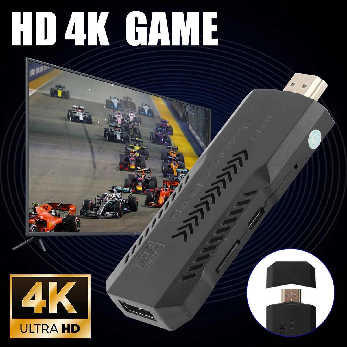 X2 Pro 64GB 4K Retro Game Stick with 35,000+ Games & 3D Video Game Console