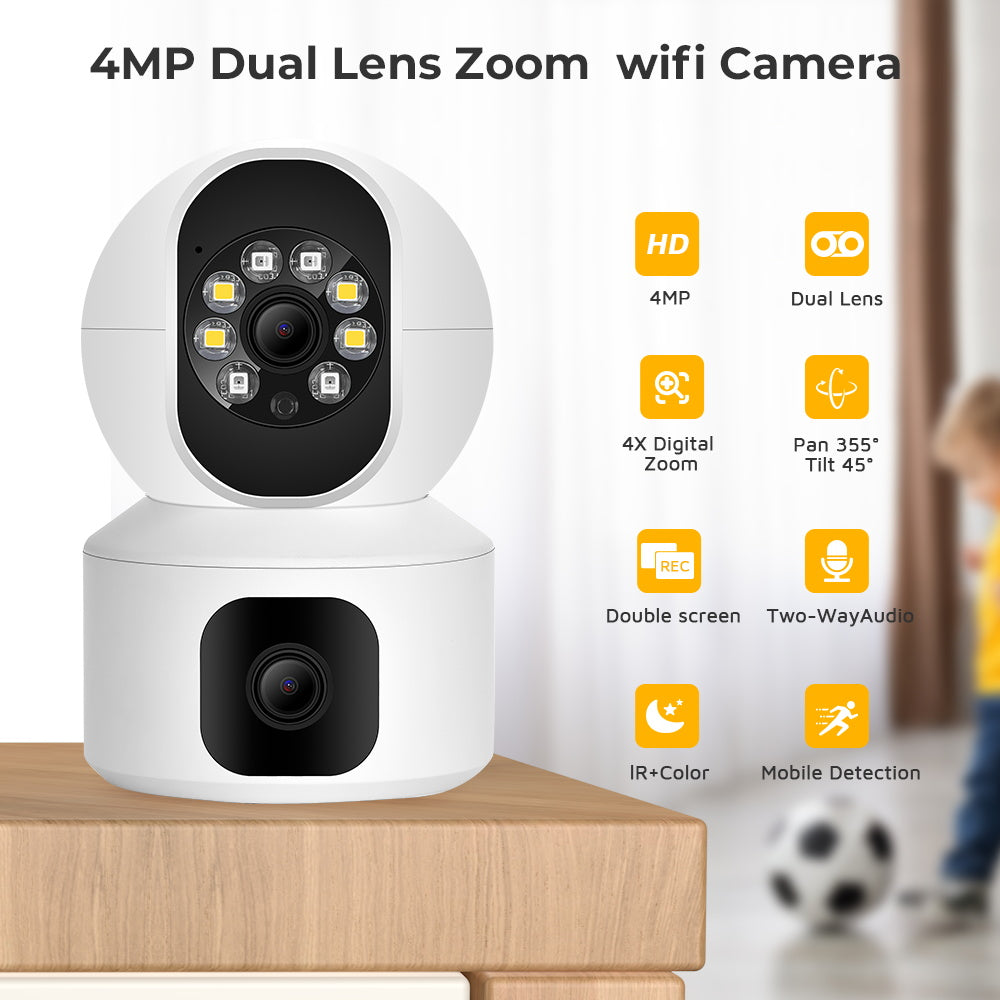N9-2 HD Smart 4MP Dual Lens WiFi Camera