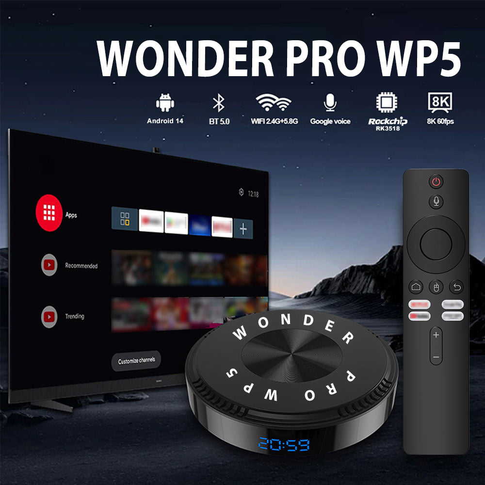 Android TV Box Wonder Pro WP5 – Smart 4K Android TV Media Player