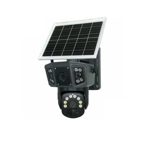 CA-WC013 Solar Outdoor 8MP Dual-Lens PTZ Camera – PIR Motion Detection with V380 Pro App