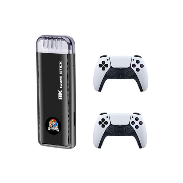 X6 64GB 8K HD Retro Game Stick with 40,000+ Games & 2.4G Wireless Controllers