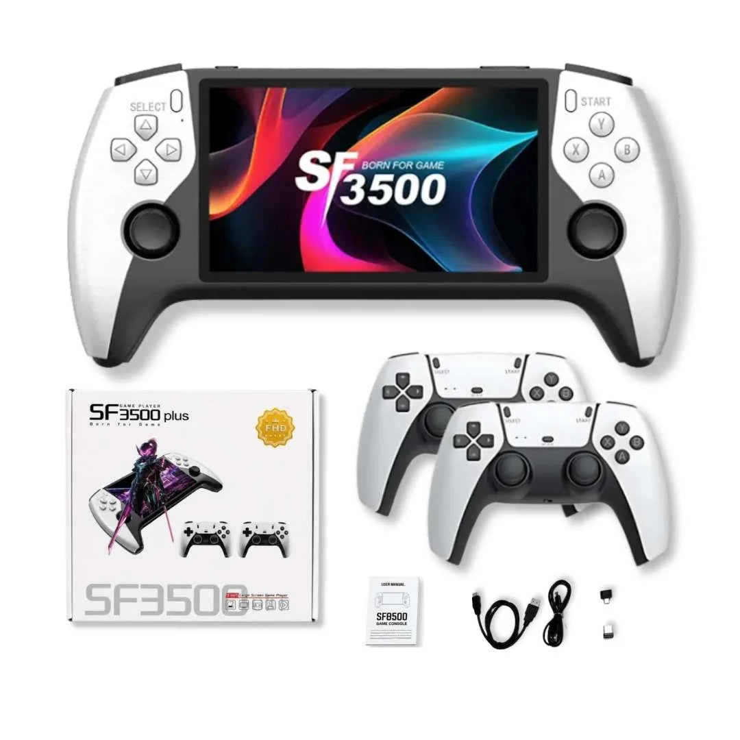 SF3500 Plus Retro Handheld Game Console with 20,000+ Games & 2 Wireless Controllers