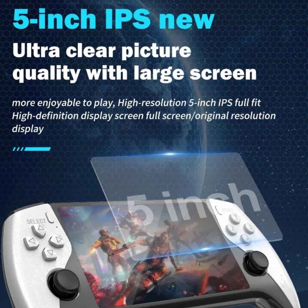 SF3500 Plus Retro Handheld Game Console with 20,000+ Games & 2 Wireless Controllers