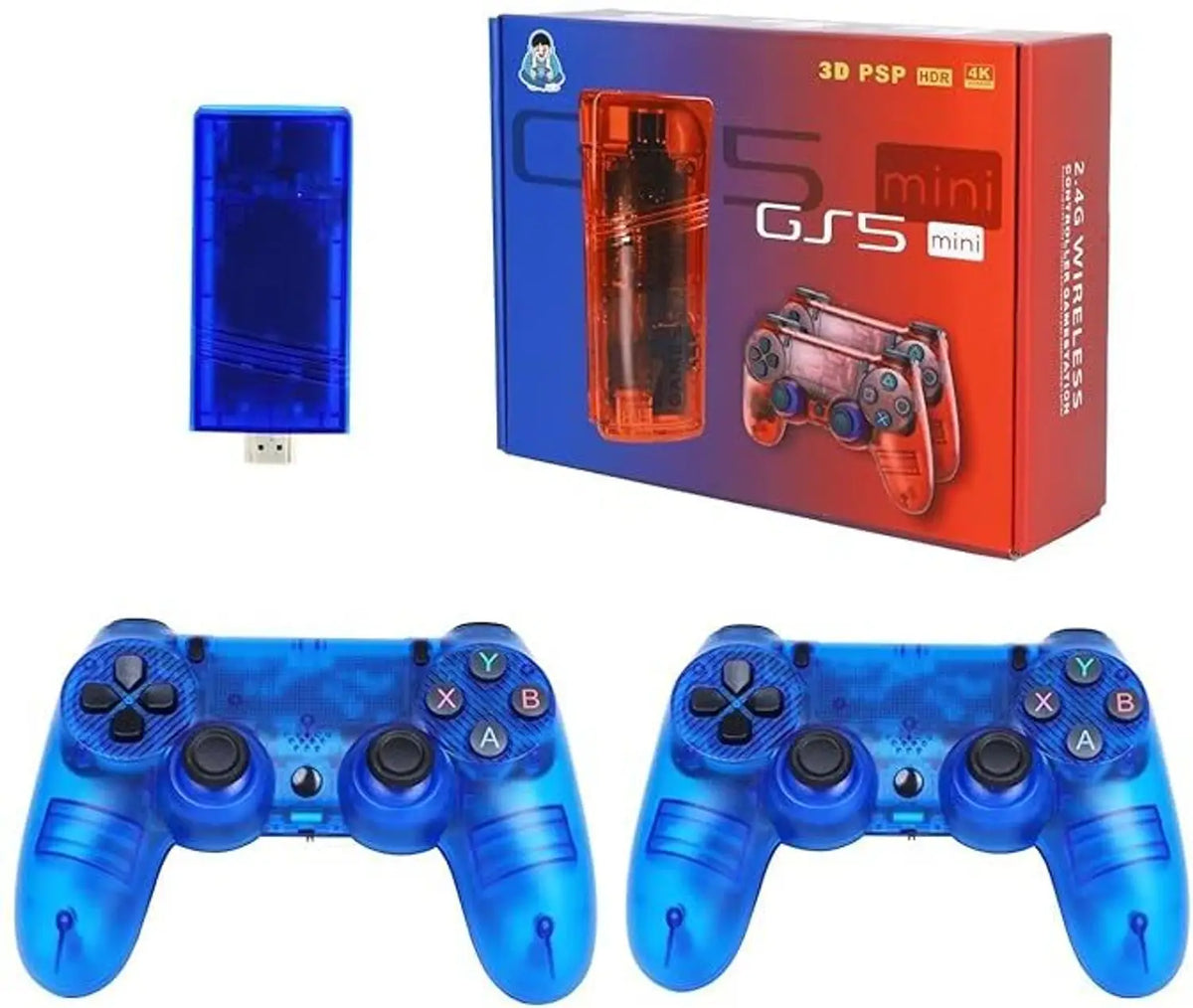 GS5 Mini Game Console TV Stick – HD Video Game System with 30,000+ Games & 53 Emulators